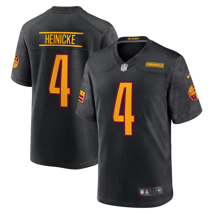 Men Washington Commanders #4 Taylor Heinicke Nike Black Alternate Game Player NFL Jersey->washington commanders->NFL Jersey